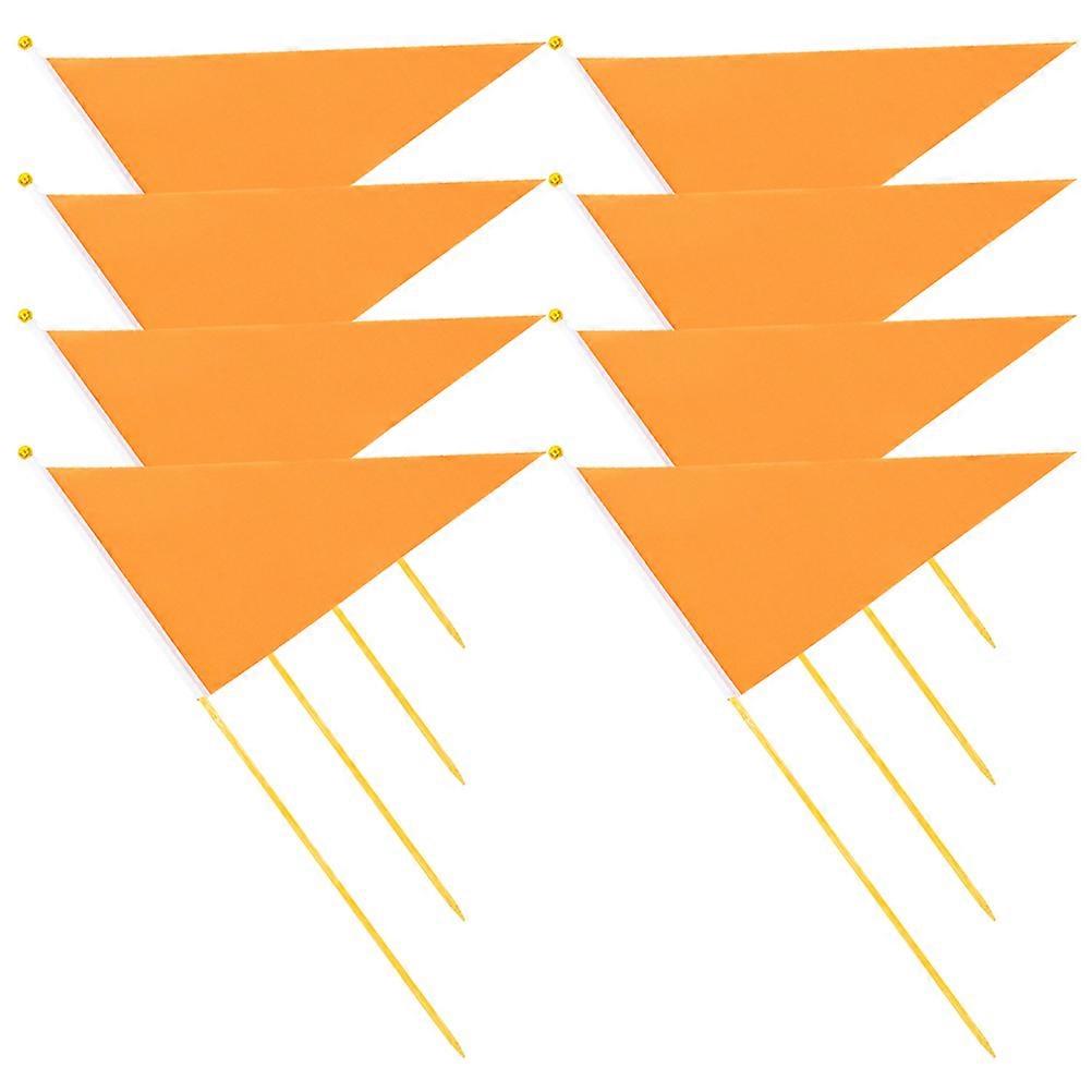 8Pcs Lawn Mark Flags Construction Marker Triangle Flags Site Construction Flags