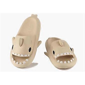 Dww-Blanc Chaussons Femme Homme Chausson Requin t Mignon Pantoufle Requin Sandales Femme t Antiderapant Concomfortable Chaussons De Plage Douche Piscine 