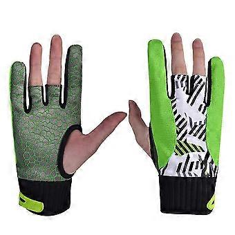 Slip-Resistant Silicone Bowling Gloves - Breathable Fingerless Design for Enhanced Grip