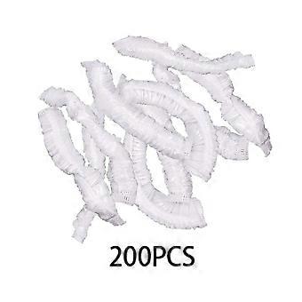 200PCS Disposable Shower Caps Bathing Elastic Shower Hat Household Travel Camping Shower Caps One-Off Shower Bathing Cap for Bathroom Products