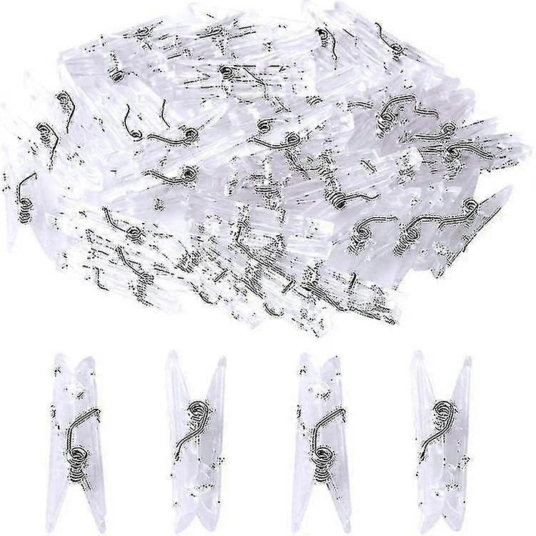 100pcs Mini transparente Kunststoff hängende Clips