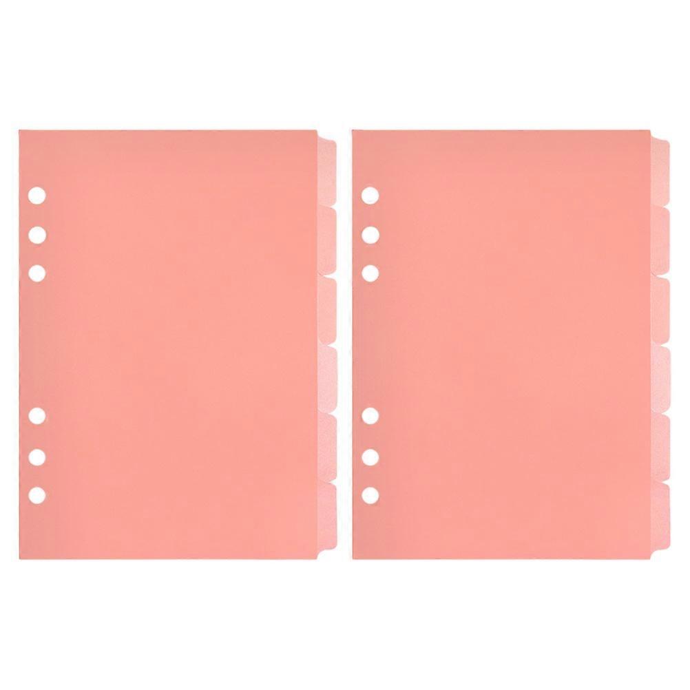 Binder Dividers for Notebook Pink A5 with Tabs 2Sets
