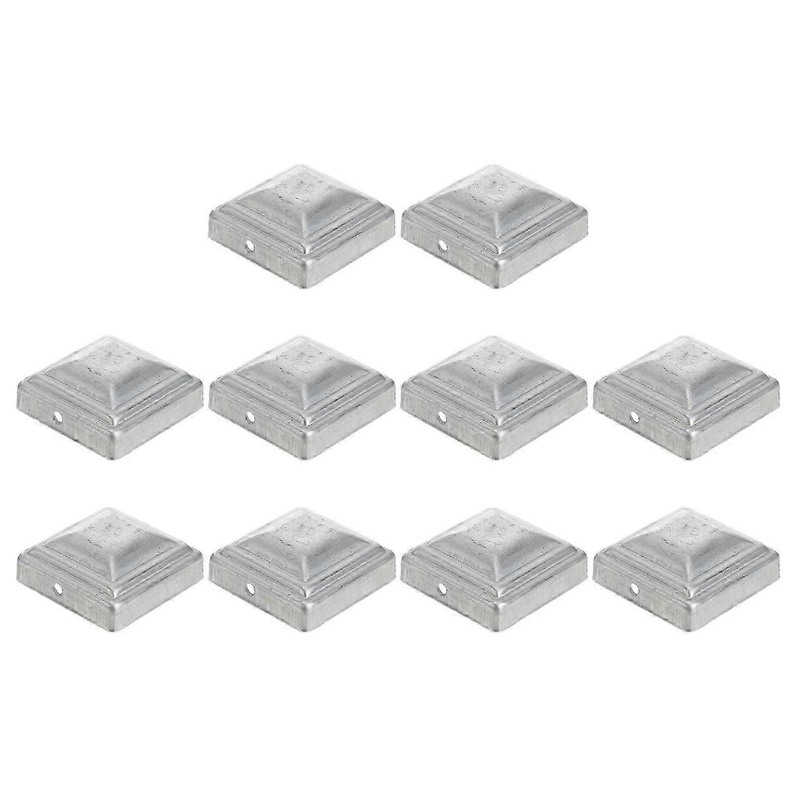 10 Pcs Deckle Lamp Post Cap Galvanized Post Cap Square Post Cap Concrete Post Caps Fence Post Topper