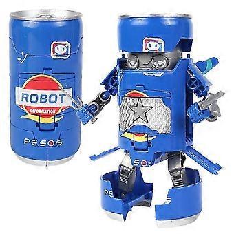 Transformable Soda Can Robot Toy Deformation Action Figure Kids Gift