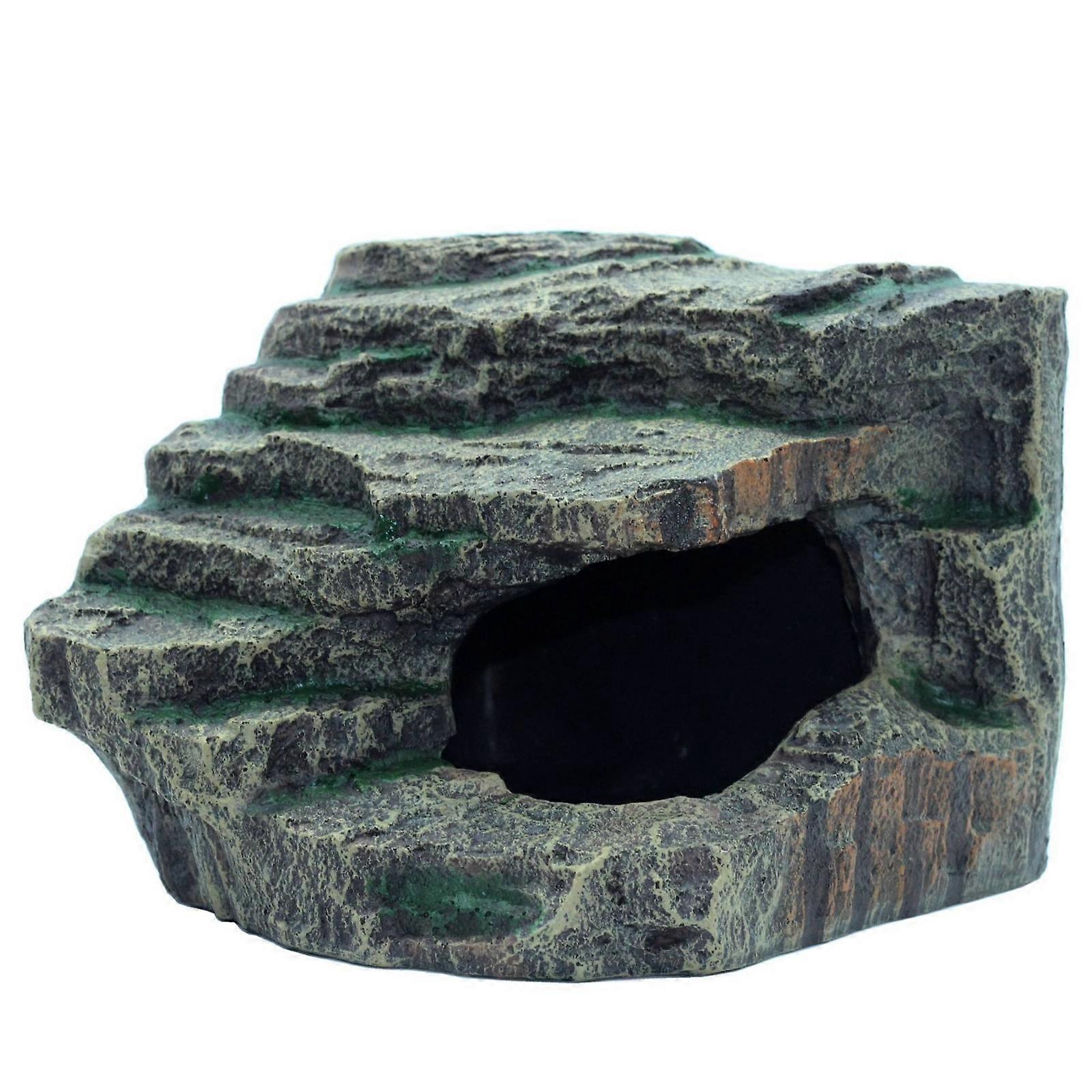 Reptile Hide with Basking Surface Versatile Basking Surface with Cave for