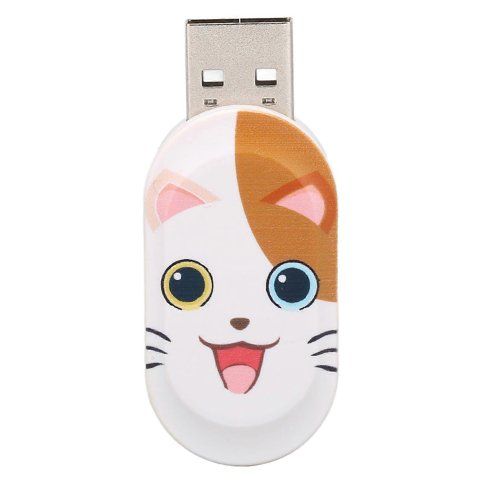 Cartoon U Disk Cute Cat Pattern Anti Electromagnetic Interference USB2.0 Flash Drive Memory DeviceCat 64G