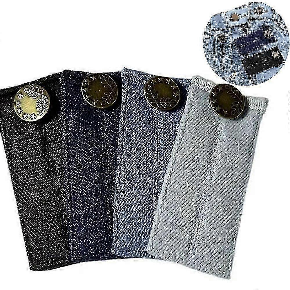 8.3cm 4pcs Buttonhole Elastic Extenders Cotton for Jeans