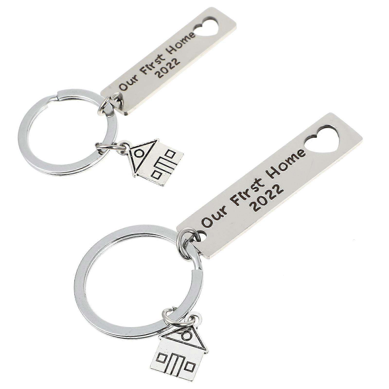 Silver Keychain House Keychain for Decor 1Set Charm