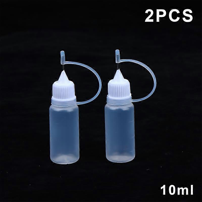 PE Refillable Needle Tip Dropper Bottles 2Pcs Squeezable Applicators for Essential Oil Perfume Sample Subpackage