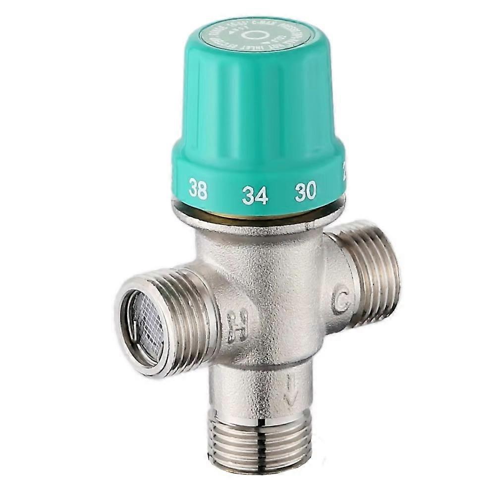  Adjustable Temperature Valve Copper Temperature Control Valve 1/2 Inch Interface for Plumbing Systems