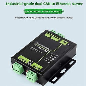 Waveshare 2-Ch CAN to Ethernet Server Industrial Dual CAN + RS485 + Ethernet Port Supports CAN Repeater / CAN  No EMO 0827