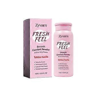 Tahitisk vaniljdoft Smooth Comfort Bodypuder, antisvett, antiskav, icke-klibbigt talkpulver för hela kroppen 100 g