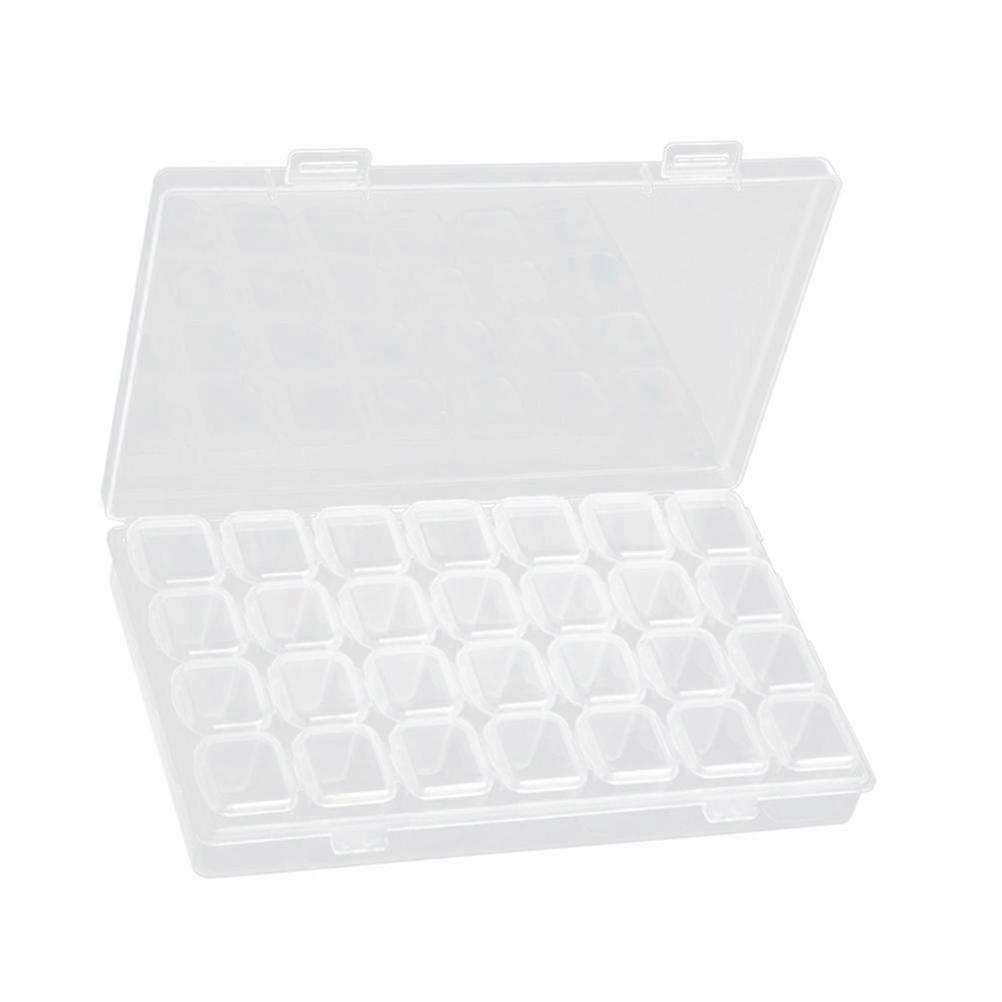 Nail Storage Box White Square Simple Practical Travel 1Pcs