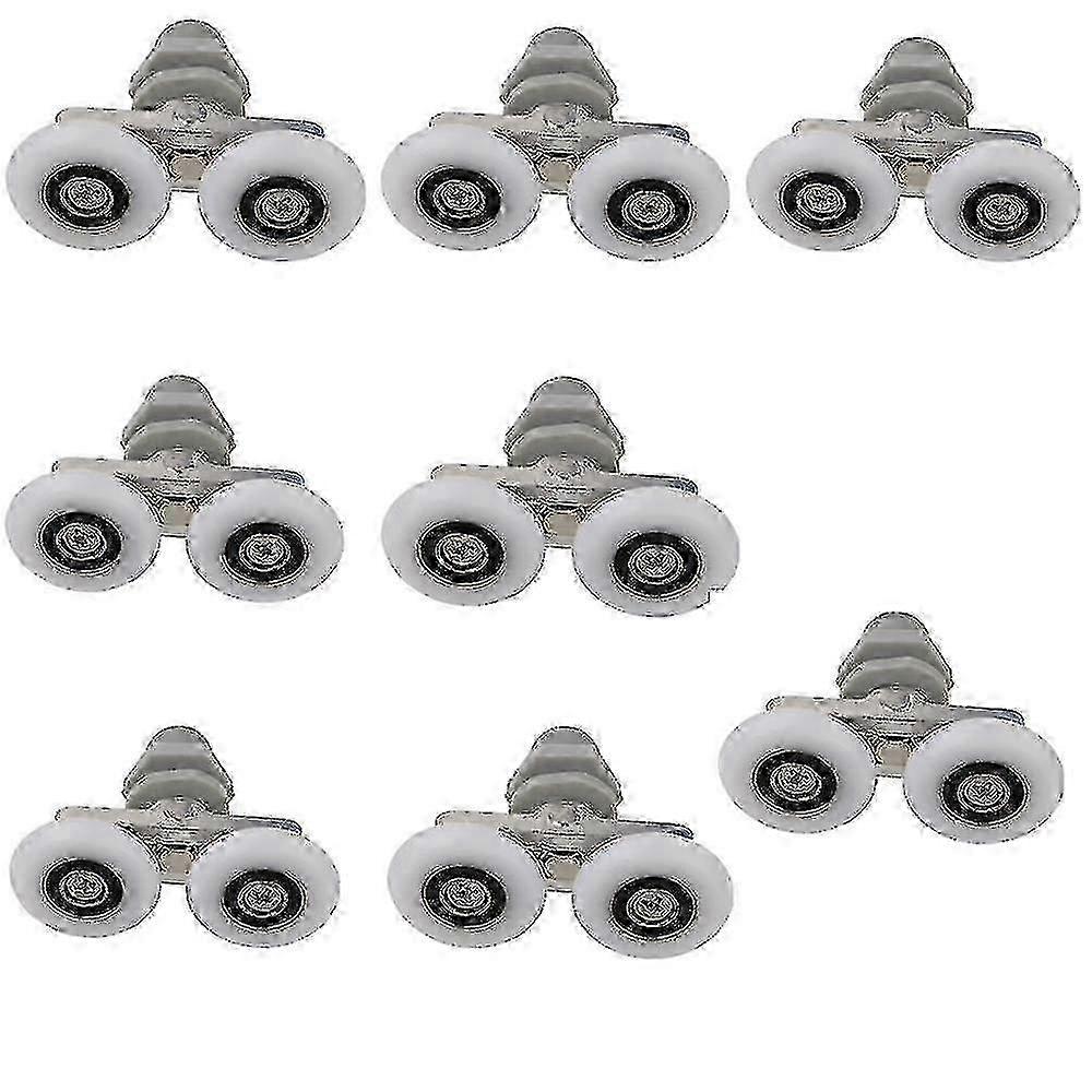 Shower Door Rollers 8pcs Double Twin Top Bottom Replacement Wheels