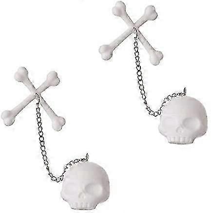 Leaf Tea Infuser, Silicone Tea Strainer, 2 Pcs Tea Bones Skull Tea Filter Diffuser