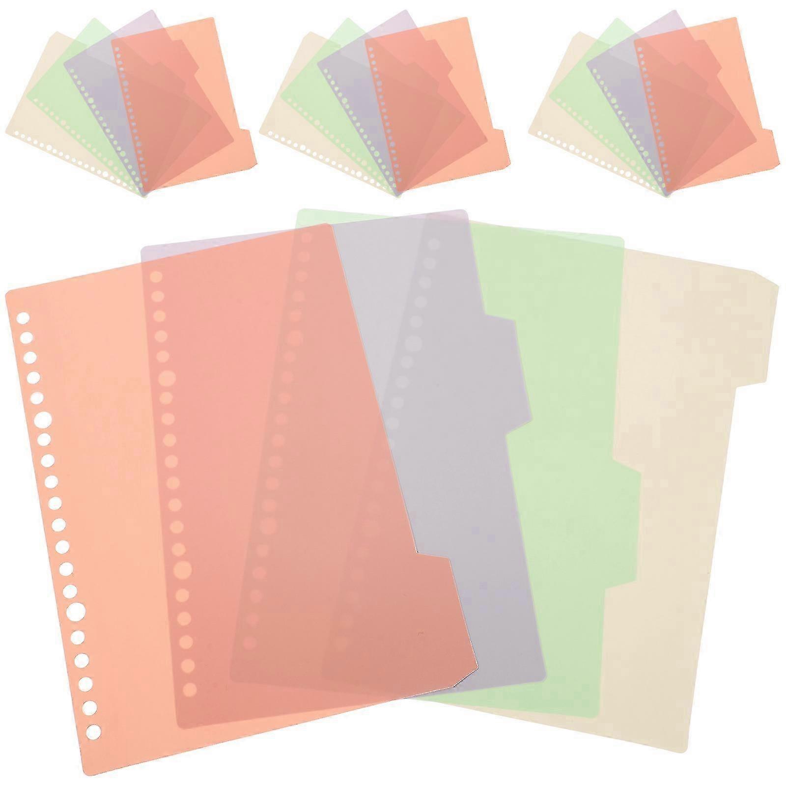 Assorted Color Binder Dividers for Notepad Index Tabs 10Sets PP