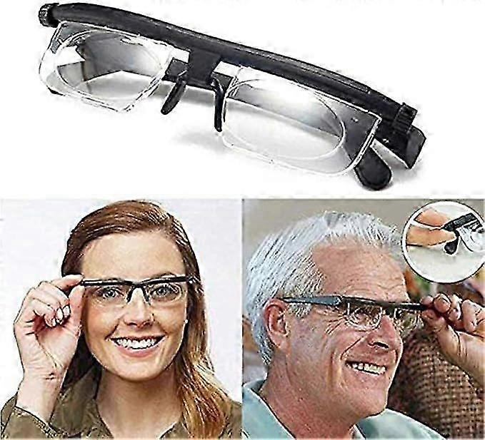 Variable Vision Dial Glasses with Customizable Lenses for Reading
