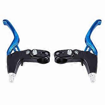 1 Pair Aluminium Alloy Mountain Bike Bicycle Cycling Brake Level Handles (Blue)YMQX)