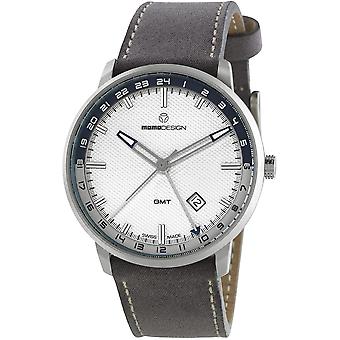 Momodesign essenziale gmt Quartz Analog Man Watch with Cowskin Bracelet MD6005SS-22