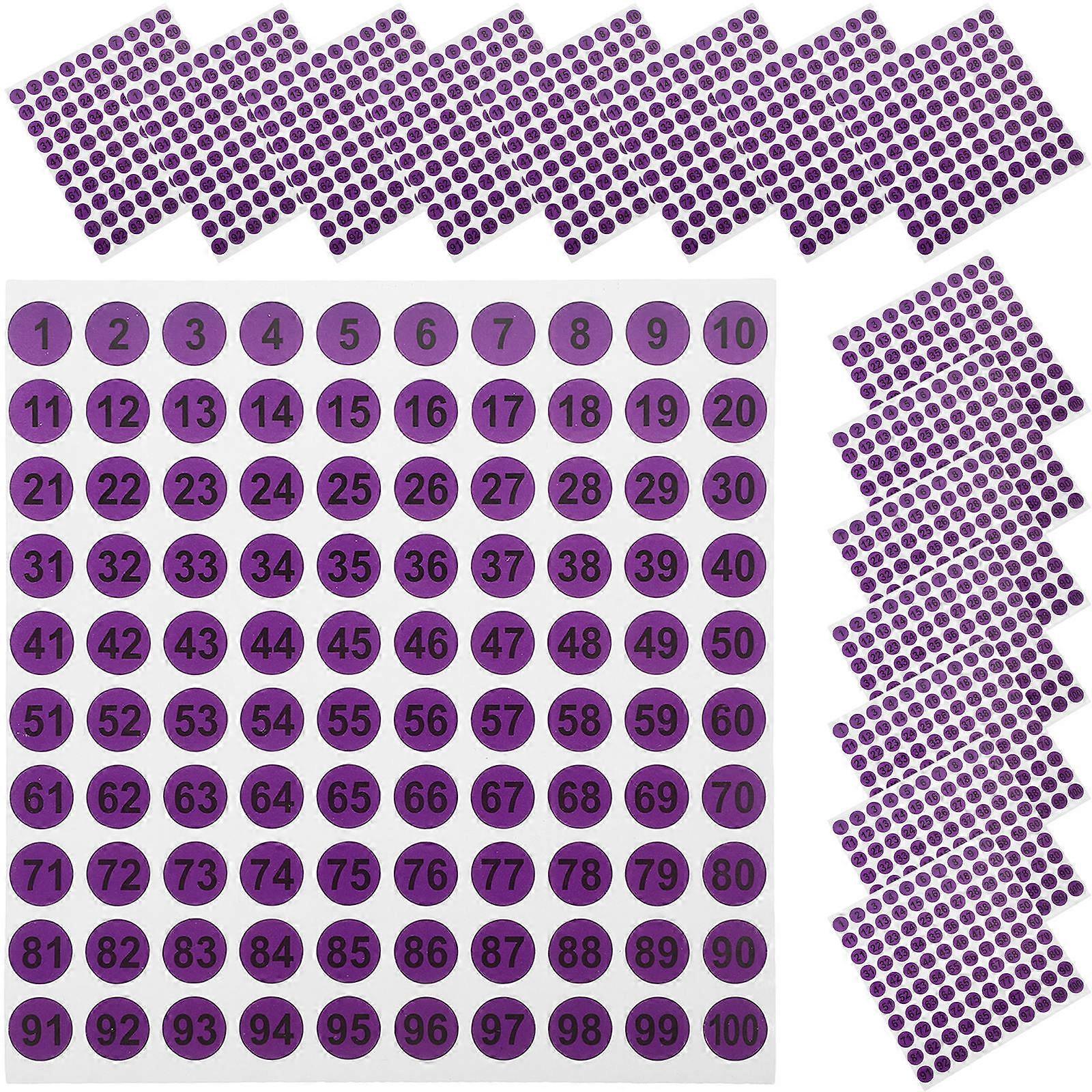 Number Stickers Classification Digital Labels for Organization 250 Sheets