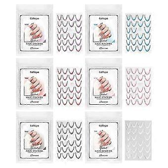 Waterproof French Nail Stickers Easy Apply Durable