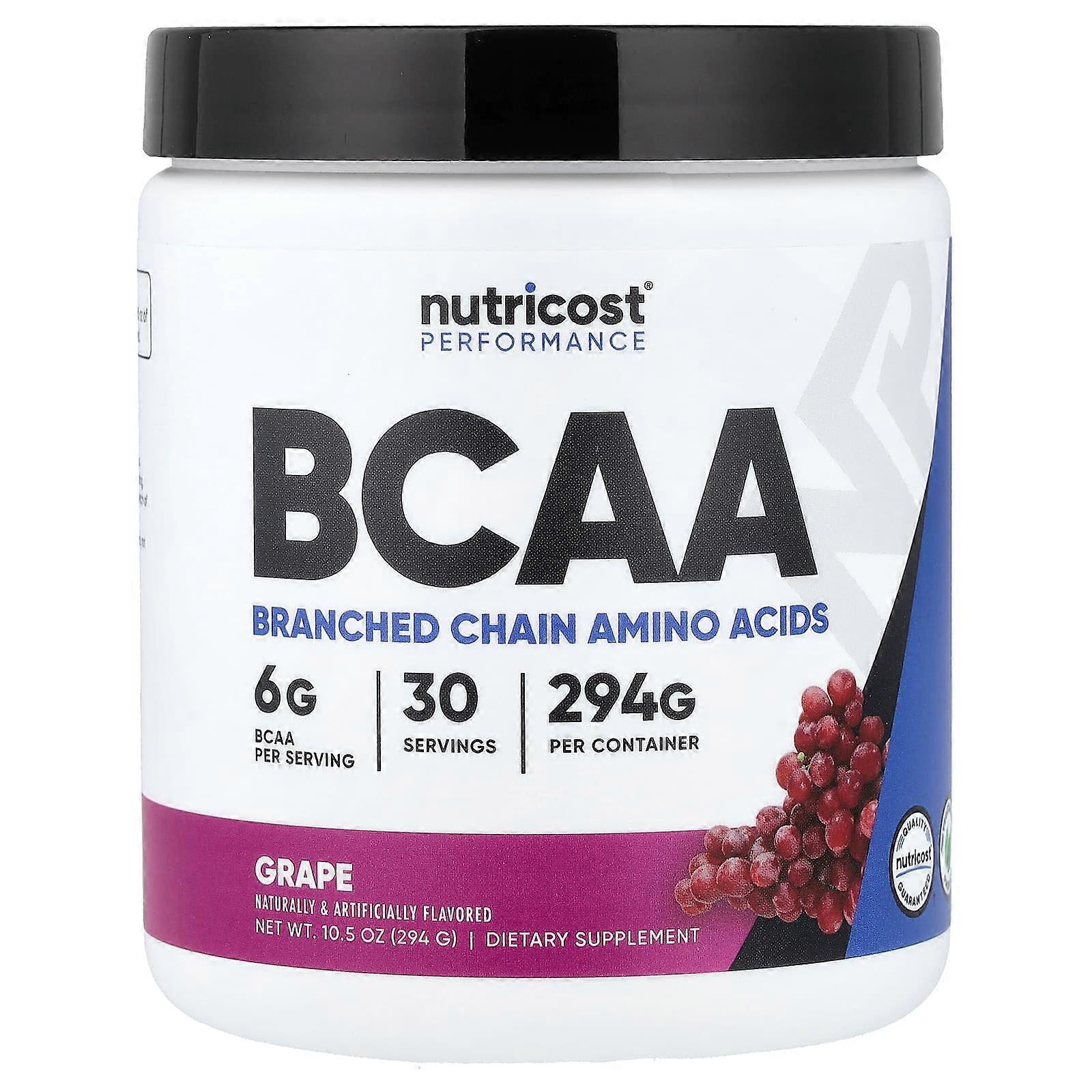 Nutricost, Performance, BCAA, Grape, 10.6 oz (300 g)