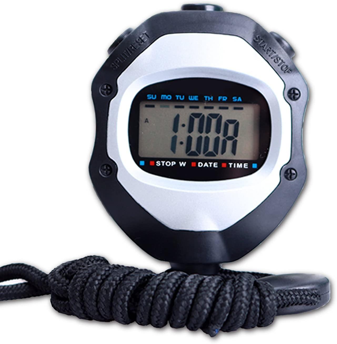 Digital Sports Stopwatch Multifunction Electronic Stopwatch Stopwatch Referee Timer 82*63*22mm