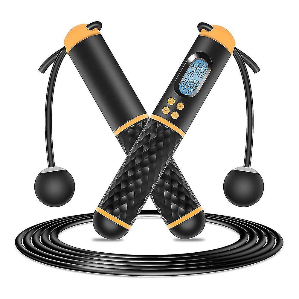 Speed Rope With Counter, Adjabngth Rope With Ball Ings, Non-slip S