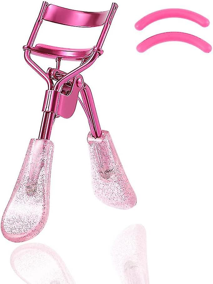 Eyelash Curlers Pink With 2 Silicone Refill Pads (pink)