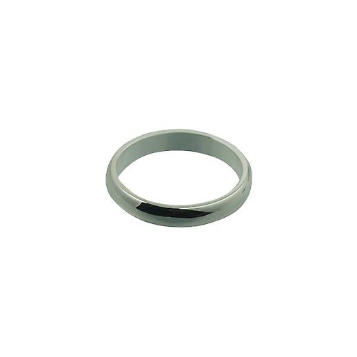 Silver 4mm plain D shaped Wedding Ring Size Z