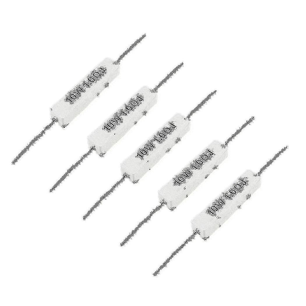 1.0 Ohm 10w Wirewound Ceramic Cement Resistor 5 Pcs