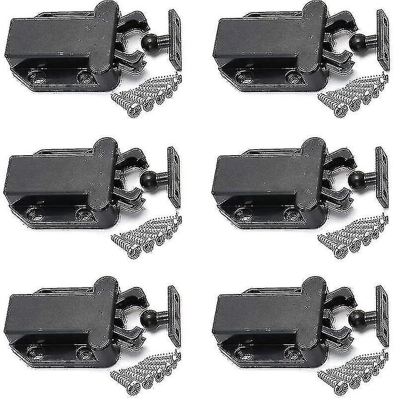 6 Pieces Push To Open Touch Release Cabinet Latches Non Magnetic Drawer Latches