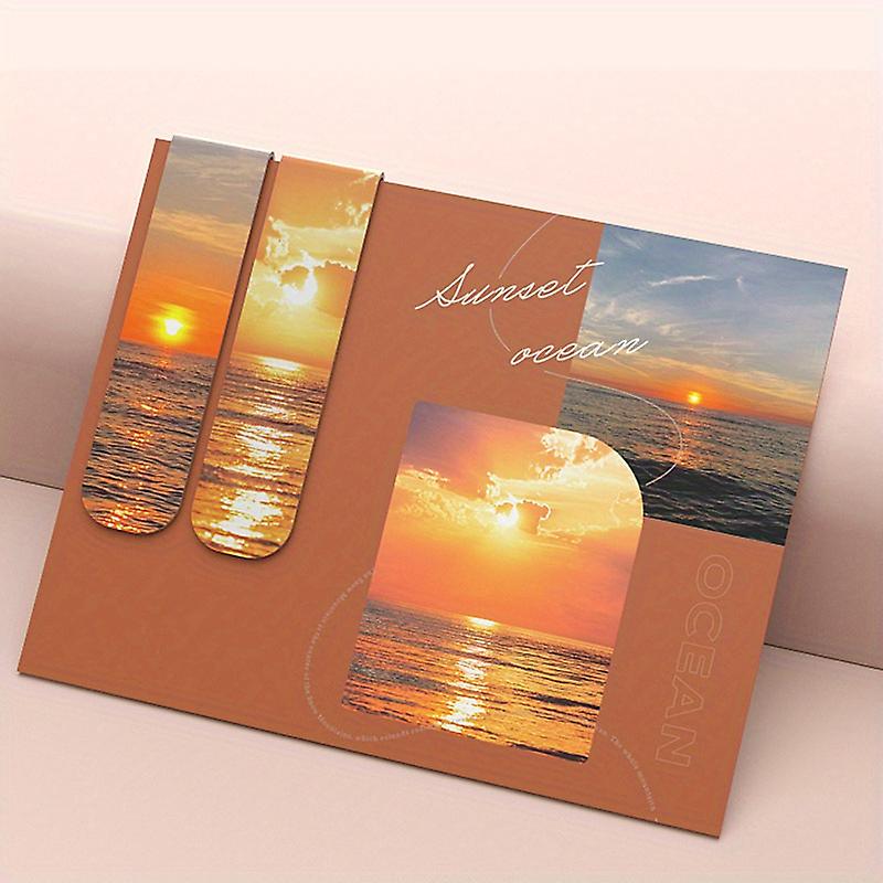 2pcs Magnetic Bookmark - Creative Art With Exquisite Nordic Style For Labeling & Bookmarking!