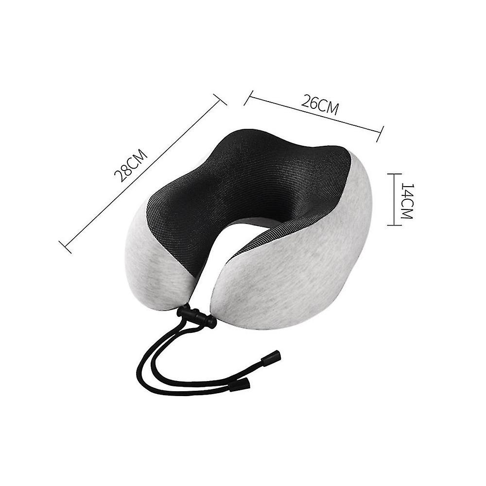 Almohada de viaje en forma de U Travel Healthcare Memory Foam Neck Airplane Pillow Neck Cushion Black