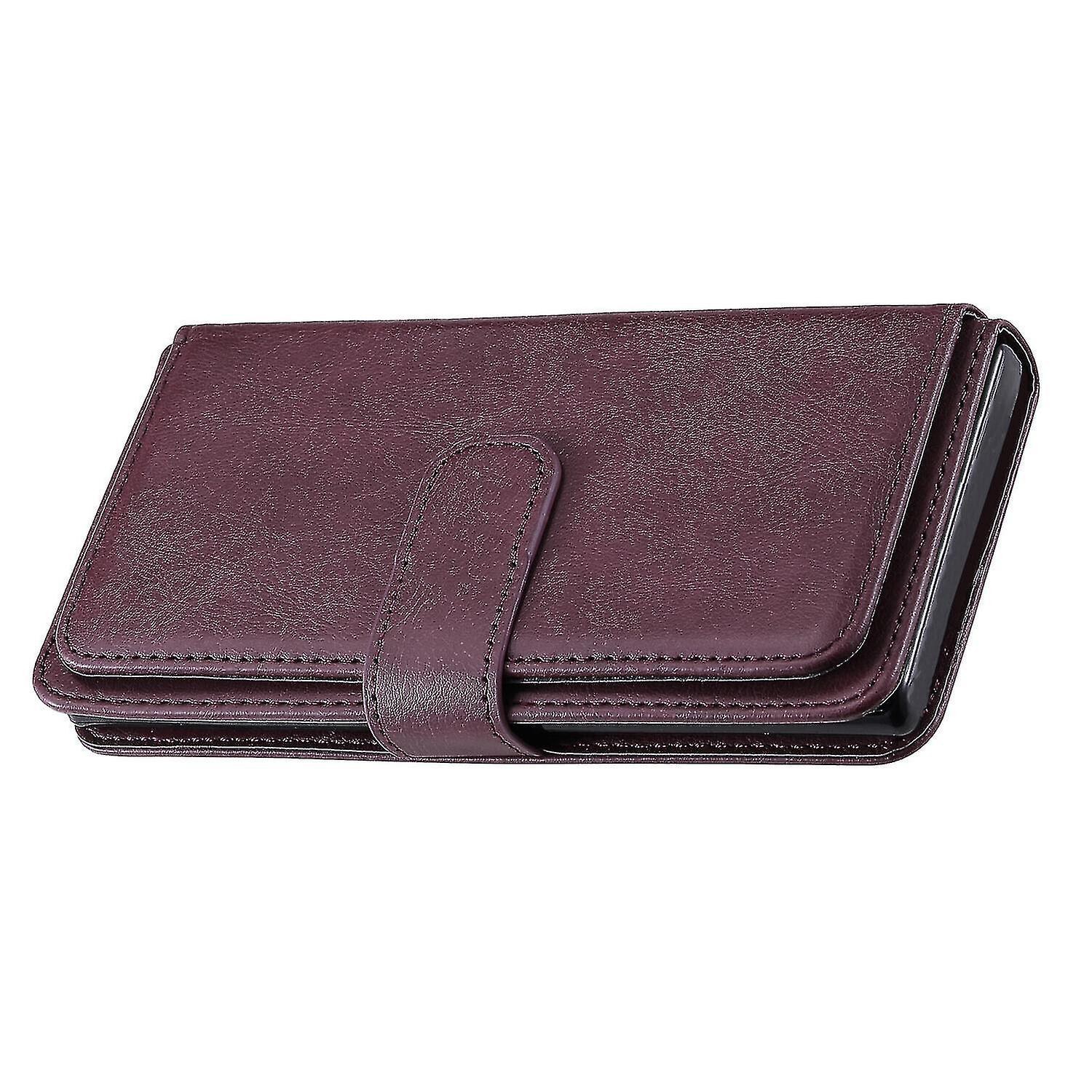 Compatible With Mi 10/10 Pro Case Retro Leather Wallet Flip Magnetic Cover 10 Card Holder - Red Brow
