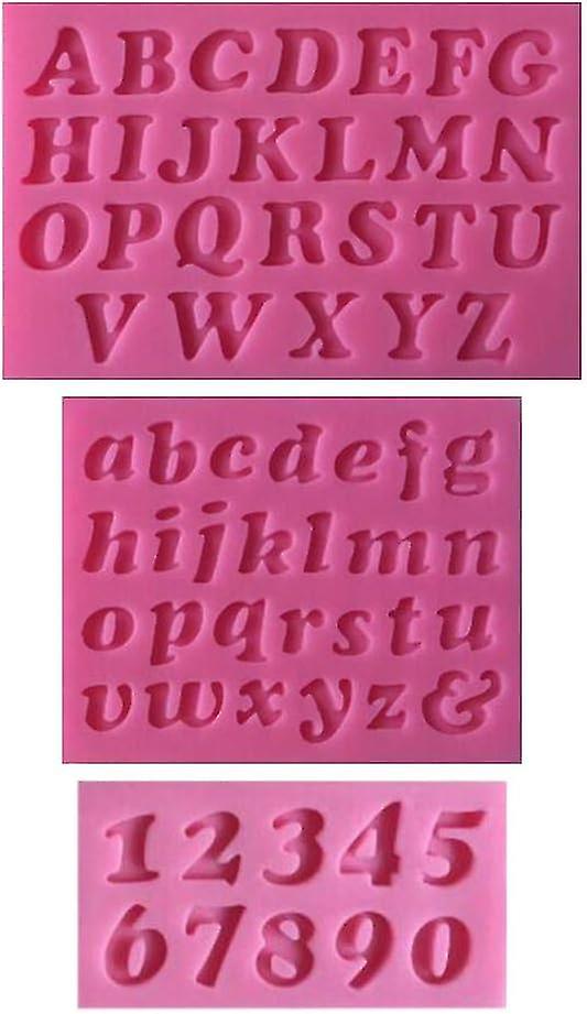 Silicone Mold 3d Alphabet Numbers For Cake Design - Sugar Paste Decoration
