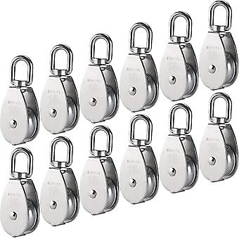 12 stuks 15 mm katrollen, katrol enkele set roller in roestvrij staal M15
