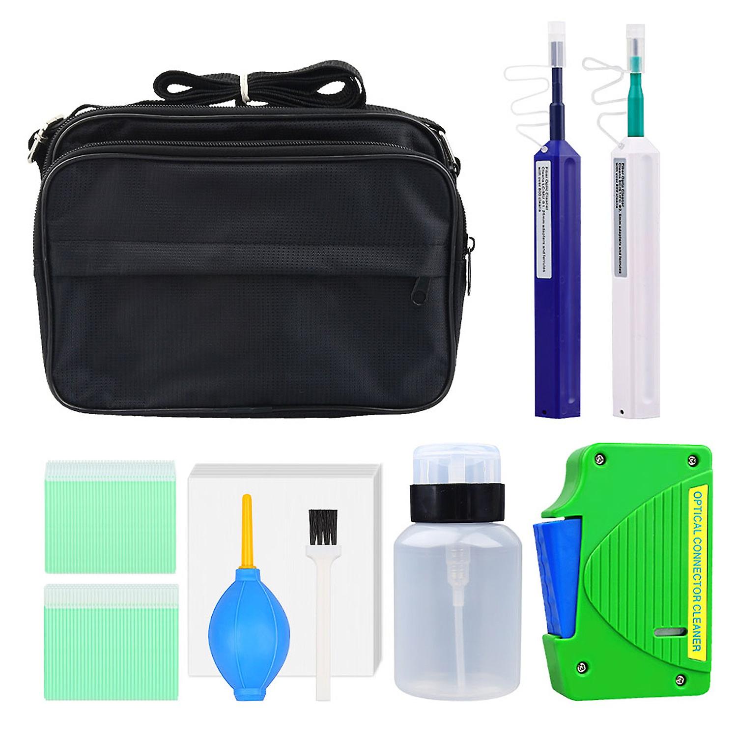 Optical Fiber End Face Cleaning Tool Set Fiber Optic Cleaning Tools with Cleaning Box Cleaning Pen T