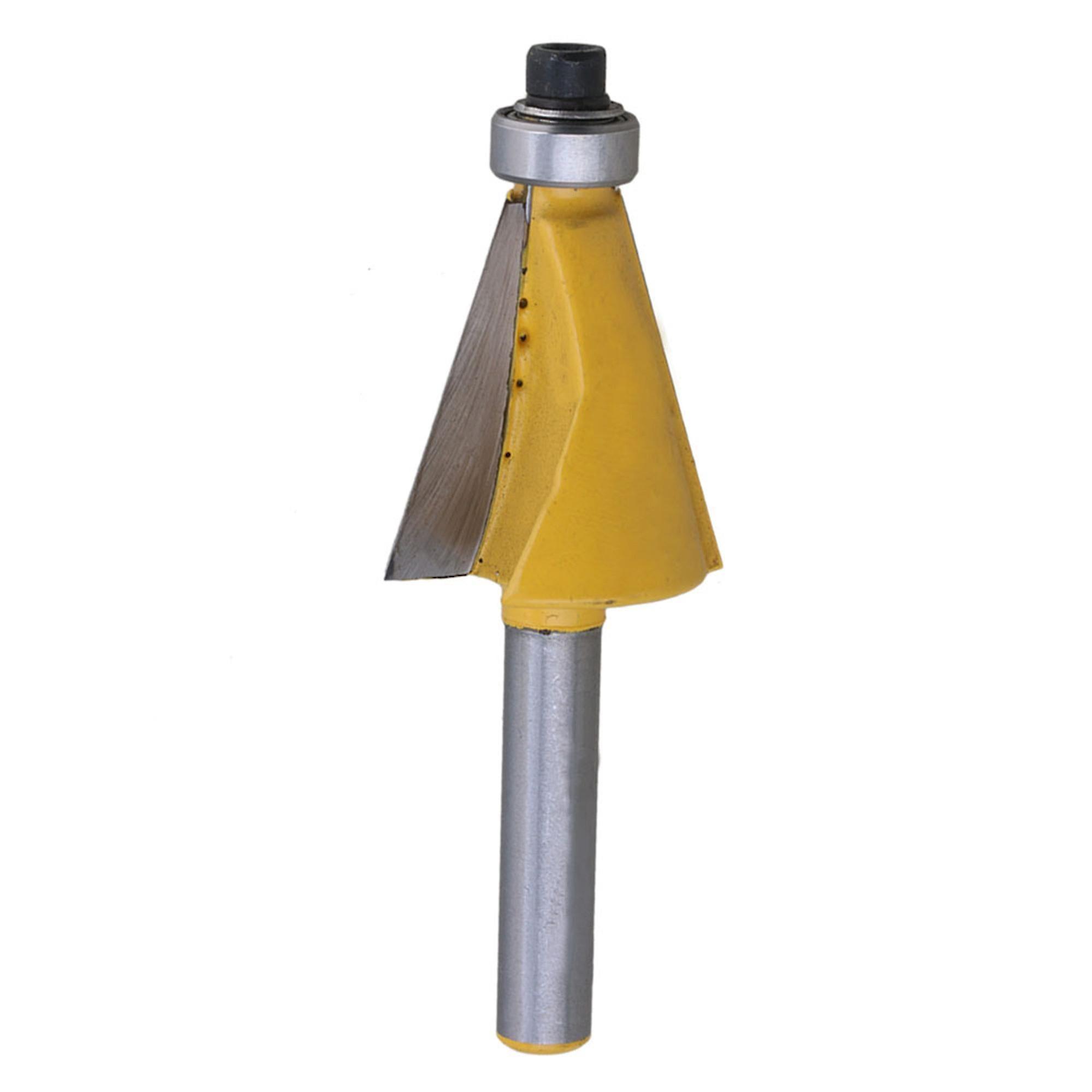 Router Bits Yellow Silver Carbide 1/4 Inch Shank 15 Degree Bevel Edging Router Bit Ppm-2464