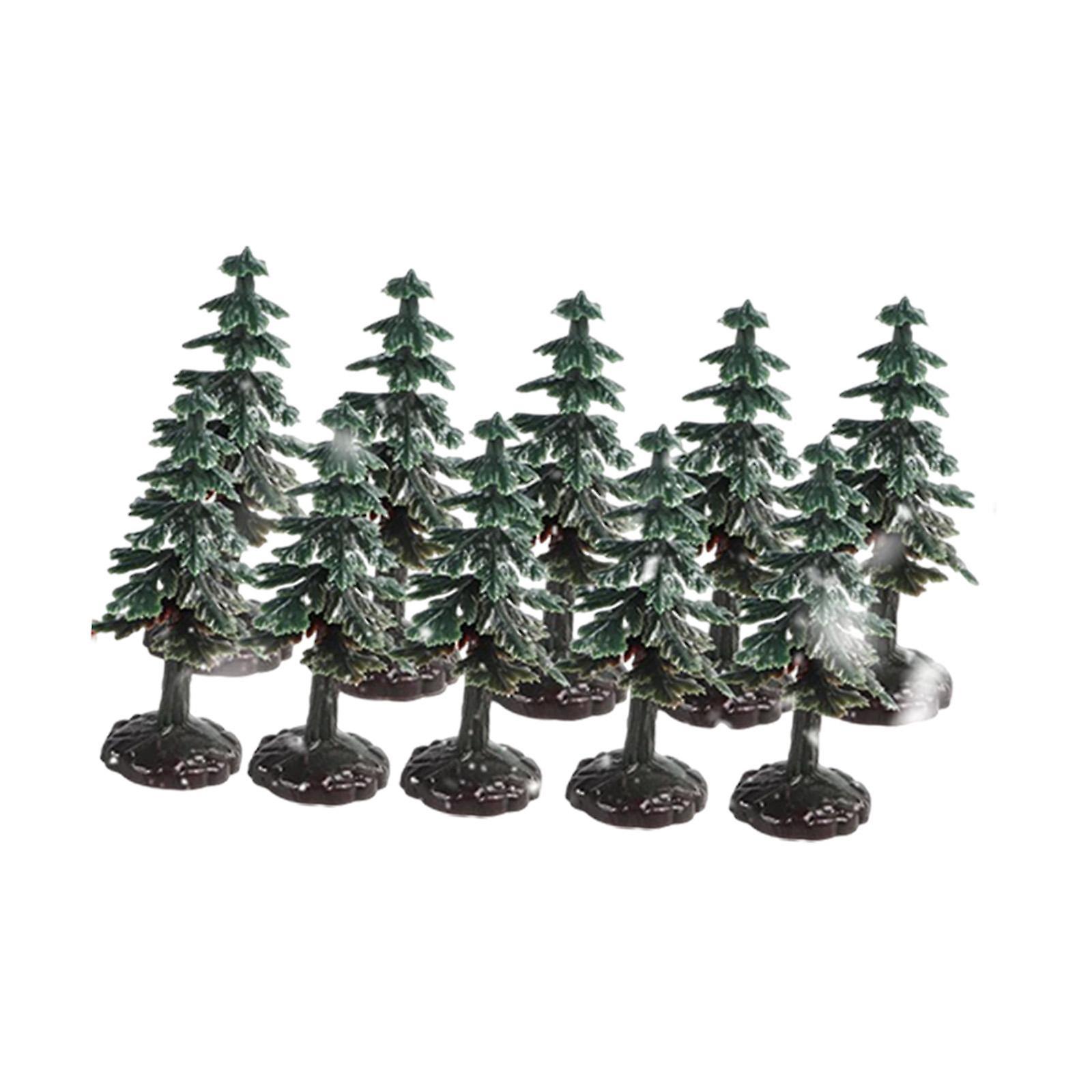 10Pcs Artificial Mini Christmas Tree for Architecture Landscape Desktop