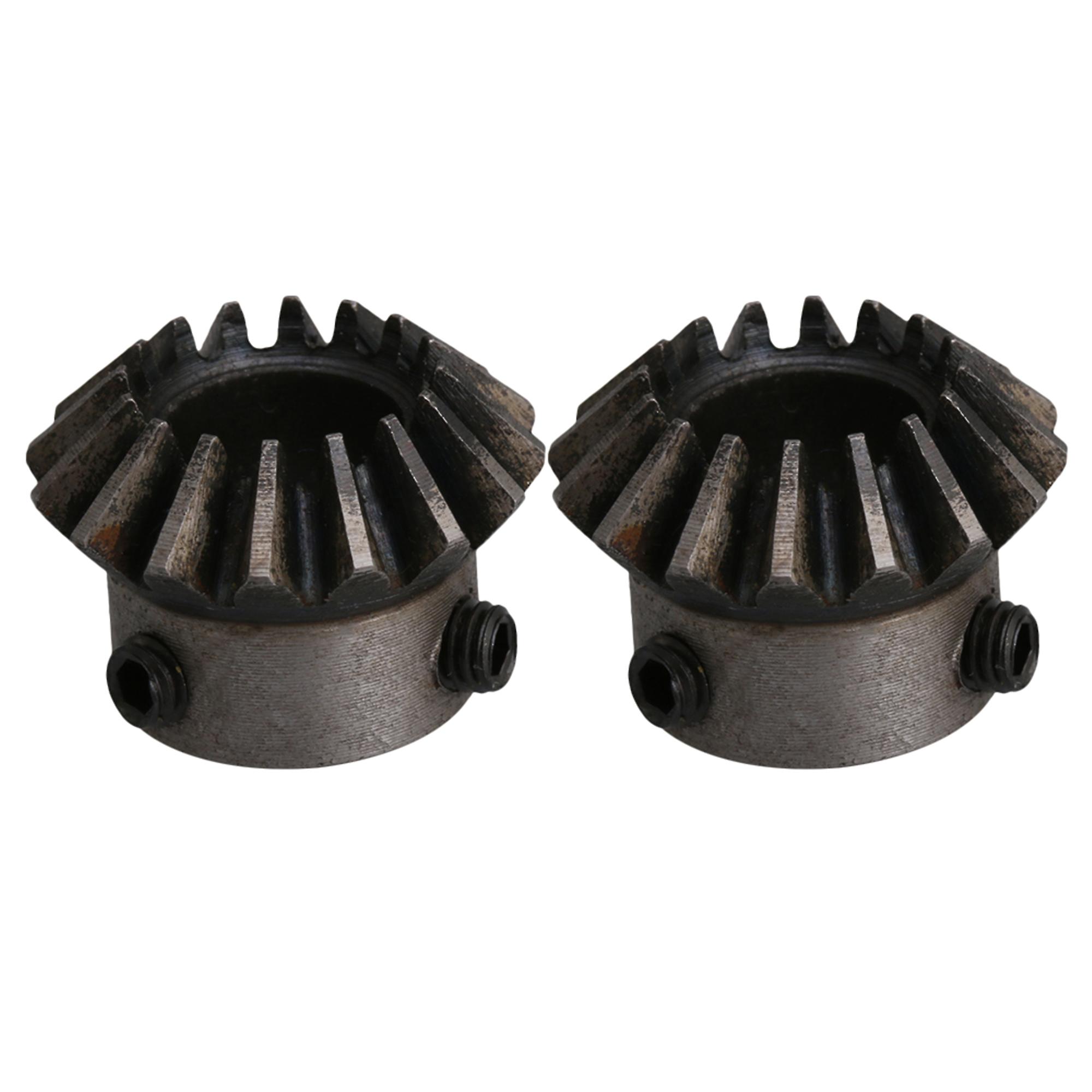 16 Teeth 1.5 Module 12mm Hole Dia 18mm Height Silver Black Bevel Gear