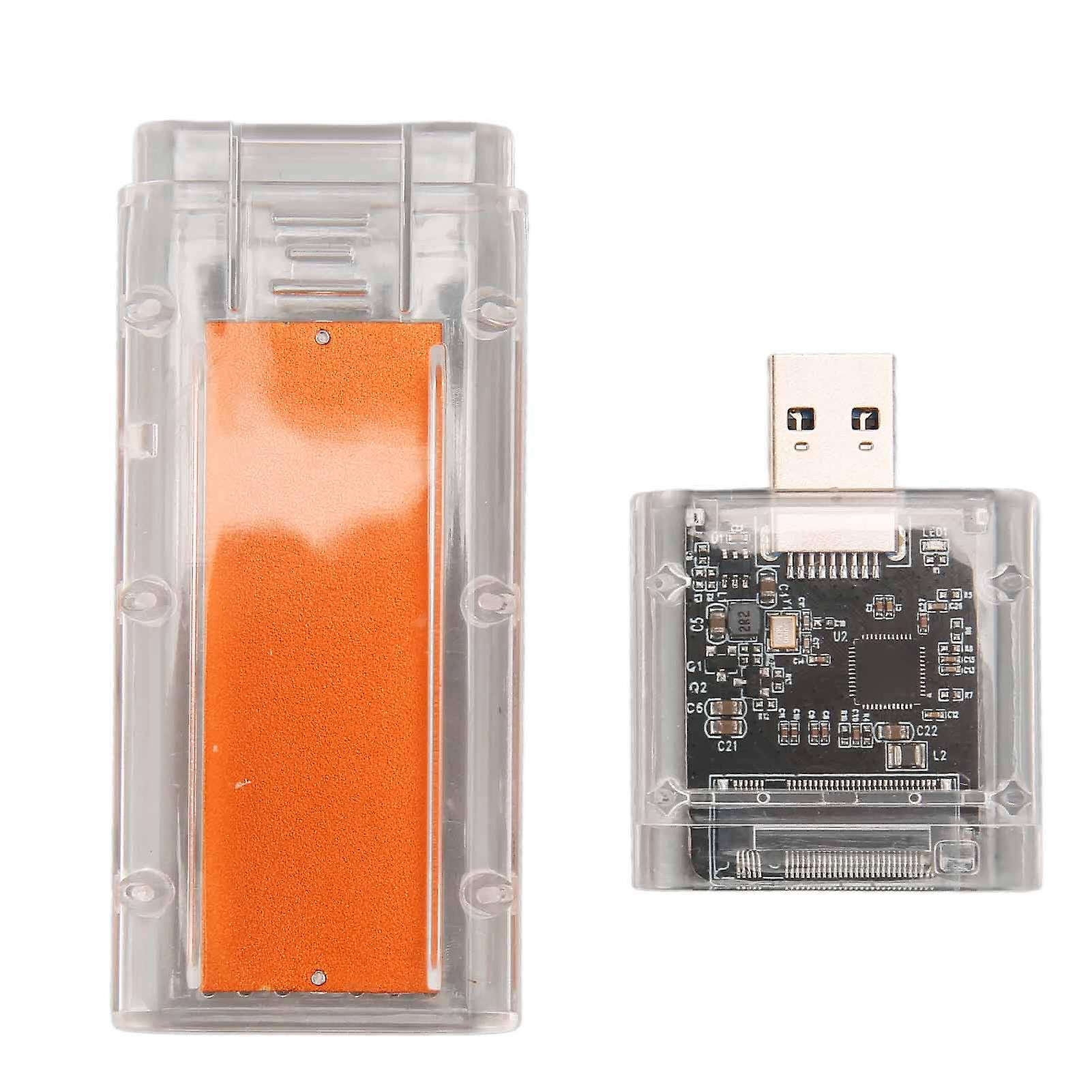 M.2 Sata To Usb3.0 Ssd External Enclosure Heat Dissipation Case M.2 Sata To Usb3.0 Solid State Drive Enclosure With Gold Backshell For Windows For Lin