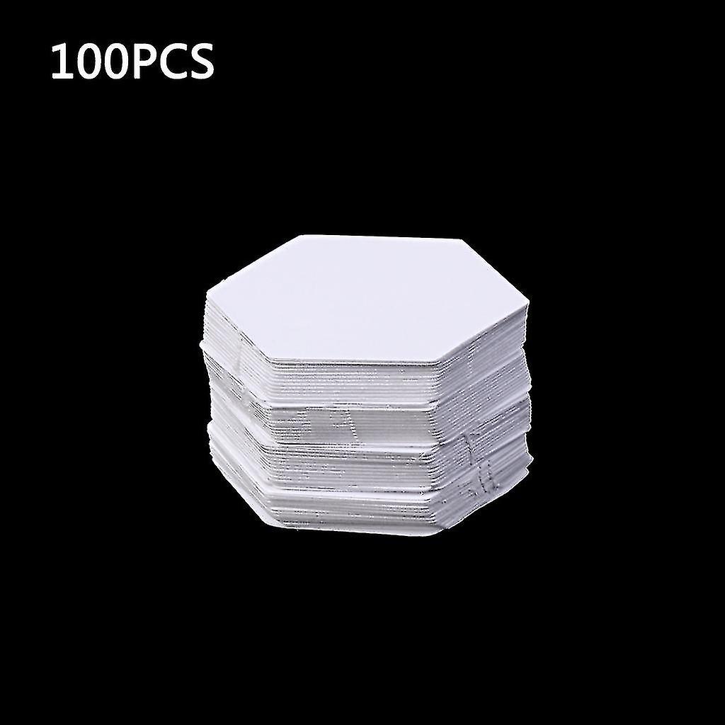 Hexagon Paper Templates 100pcs (12mm) for Quilting and Patchwork, White