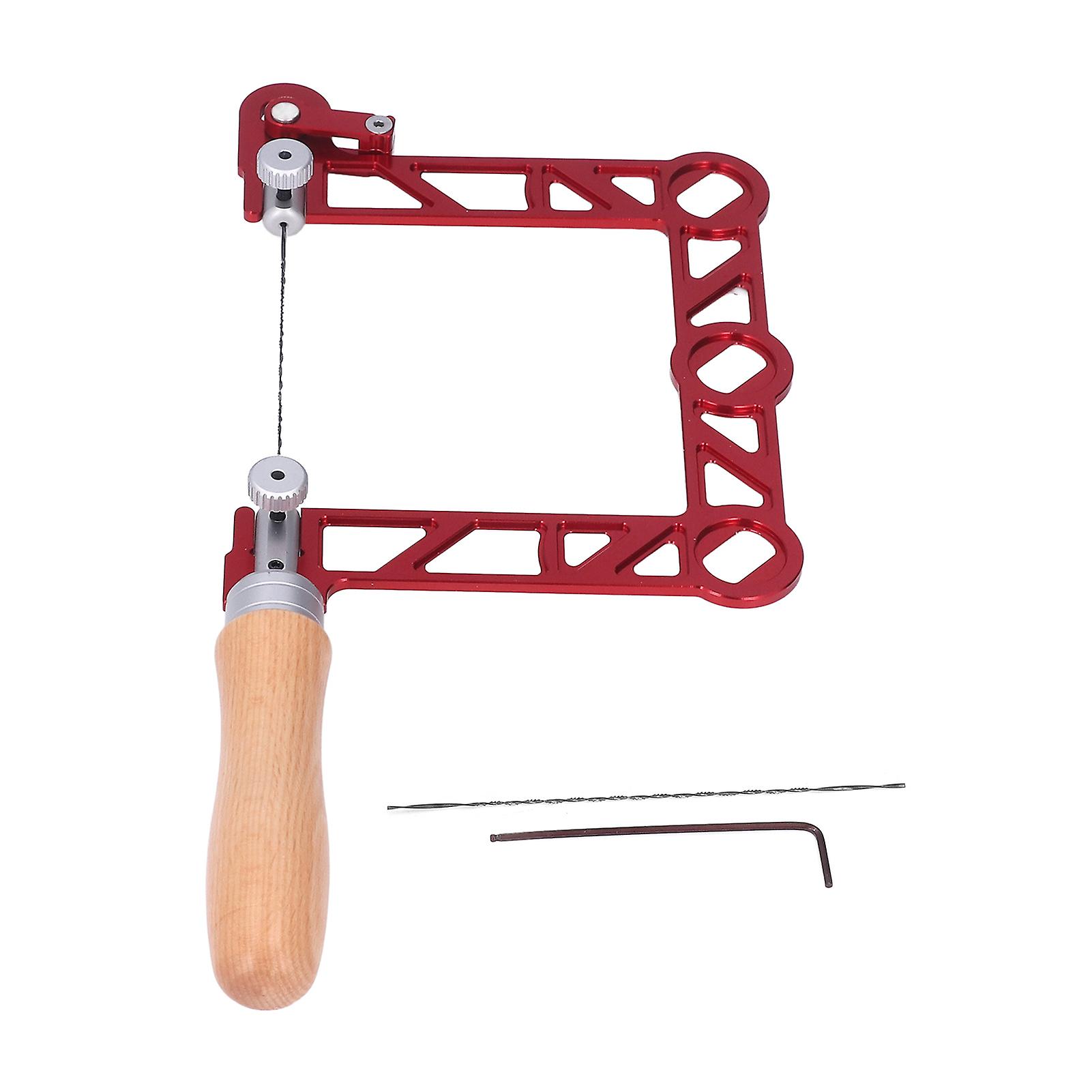 Wooden Handle Saw, Alloy Steel Blade Multifunctional Fine Workmanship Comfortable Grip Hand Coping Saw for Jewelry Making for Woodworking(4in)