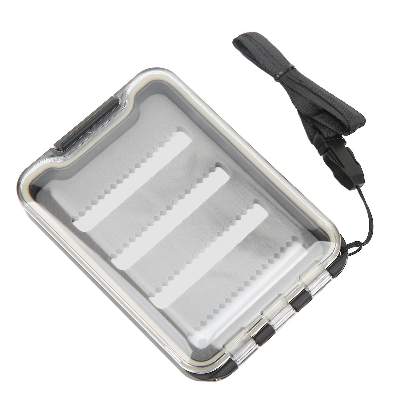 Slim Fly Fishing Lures Box Sponge Insert Waterproof Fly Fishing Hook Box Lightweight Large Capacity with Transparent Lid