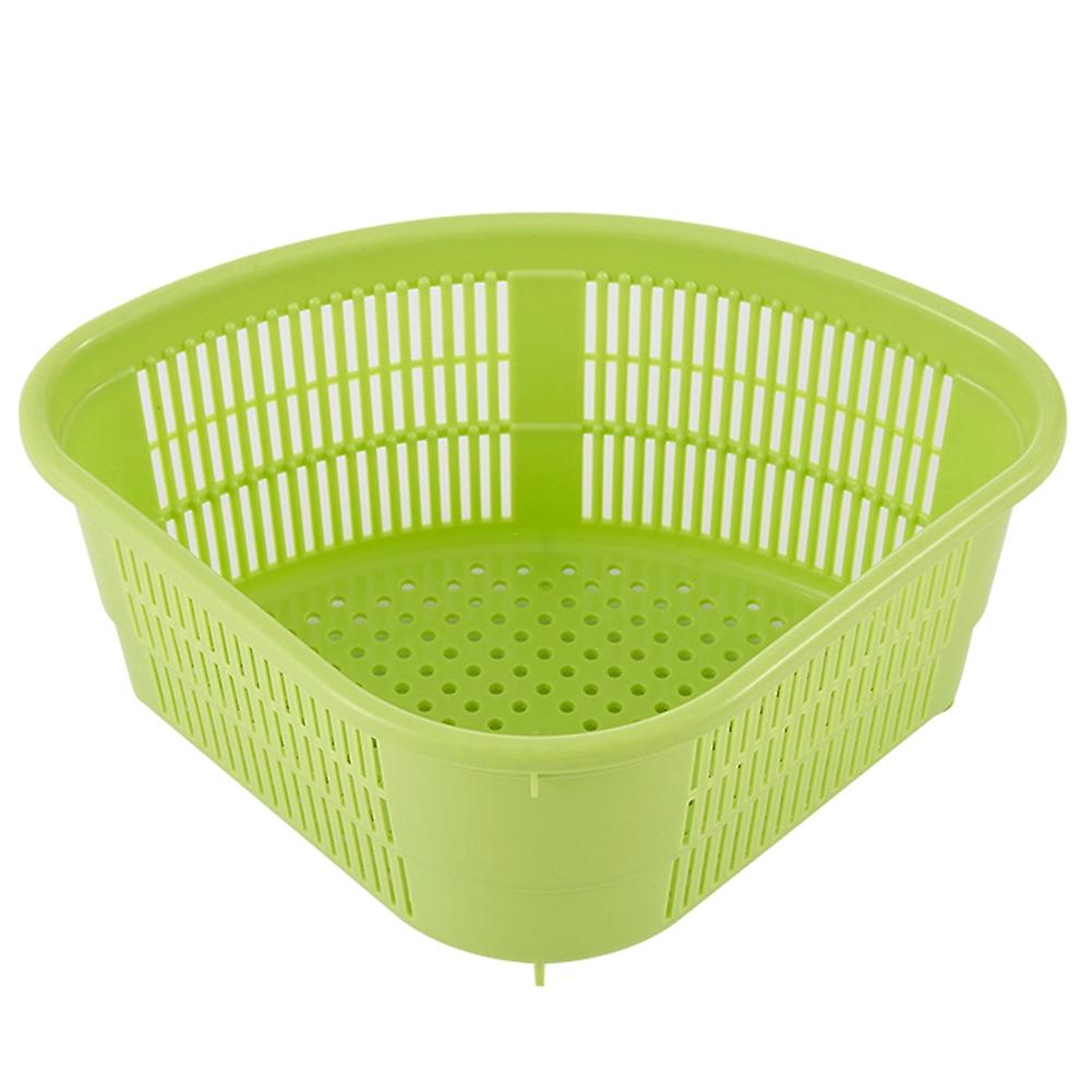 Triangle Kitchen Sink Fruit Washing Waste Draining Basket Plastic Storage Rack
