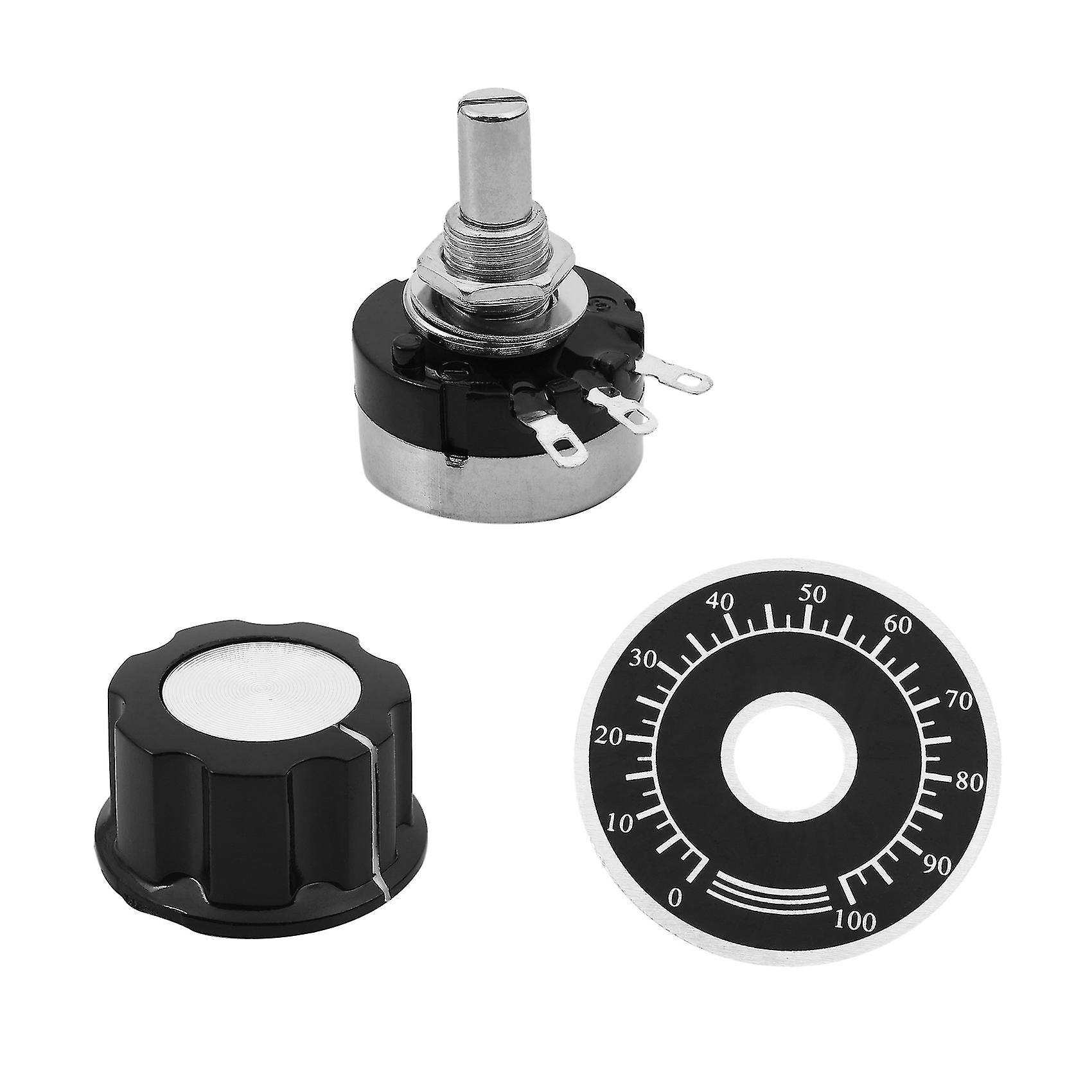 Uxcell a15050500ux0776 Roterende koolstofpotentiometer met diameter met knop, RV24YN 20S B103 10K Ohm-yuyu