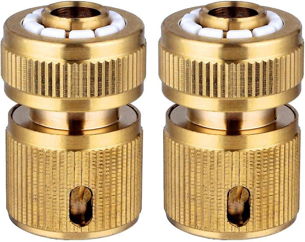 Two-piece brass flexible hose quick coupling kit