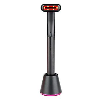 Therapeutische Wärme-Gesichtsmassage Rotes LED-Licht 4-in-1-Hautpflege-Werkzeugstab Falten reduzieren Anti-Aging-Gesichtspflege-Tools (grau)