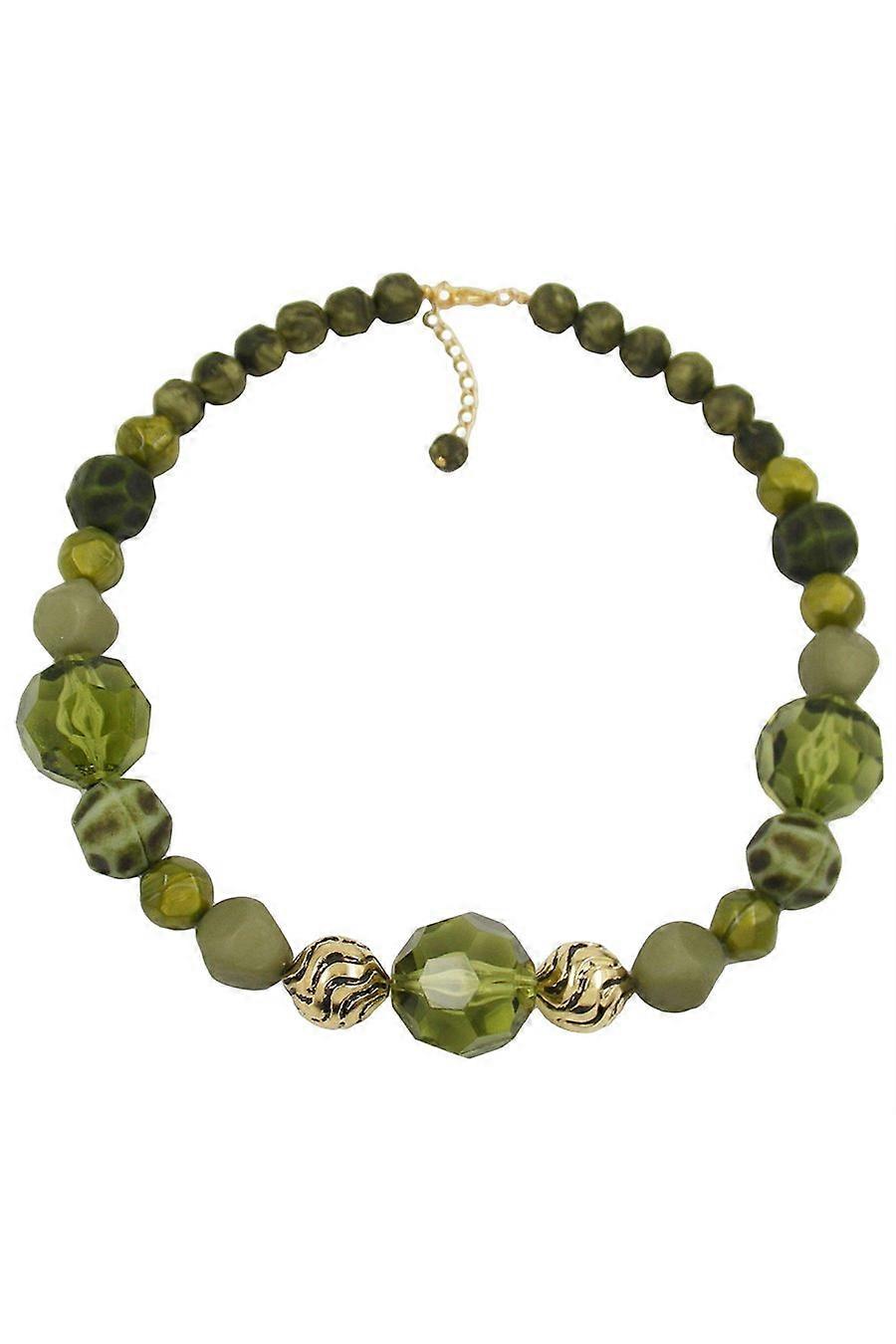 Necklace Green Beads 50cm - Gl02362